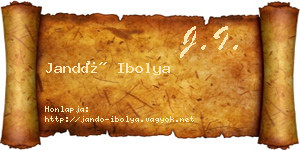 Jandó Ibolya névjegykártya