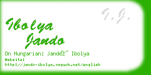 ibolya jando business card